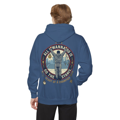"Go The Distance" Underdog Montage Chmpionship Hoodie — Retro 90's Workout Boxing Sweatshirt