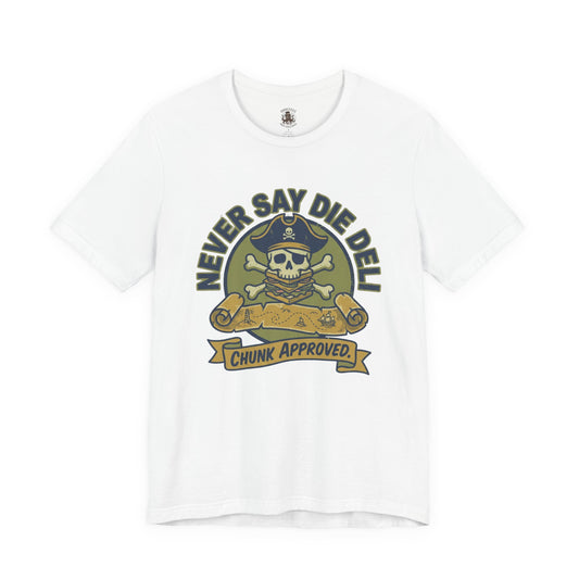 Never Say Die Deli T-Shirt — Skull & Sandwich Vintage Graphic Tee